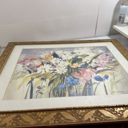 Windswept Daisies painting by Joan Mikasson 