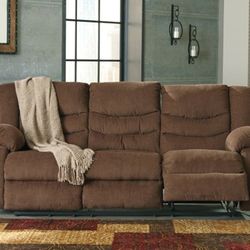 Tulen Chocolate Reclining Sofa

