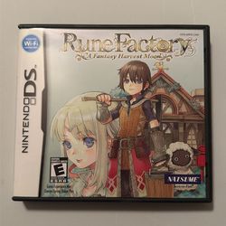 Rune Factory: A Fantasy Harvest Moon Nintendo DS Box & Manual (NO GAME)