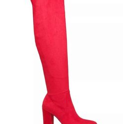 Red Thigh High Boots