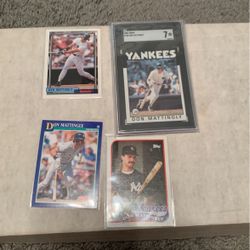 Don Mattingly 4 Card Lot