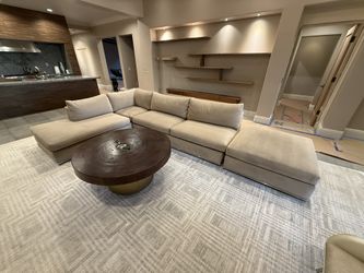 Custom Sectional Sofa with Mohair