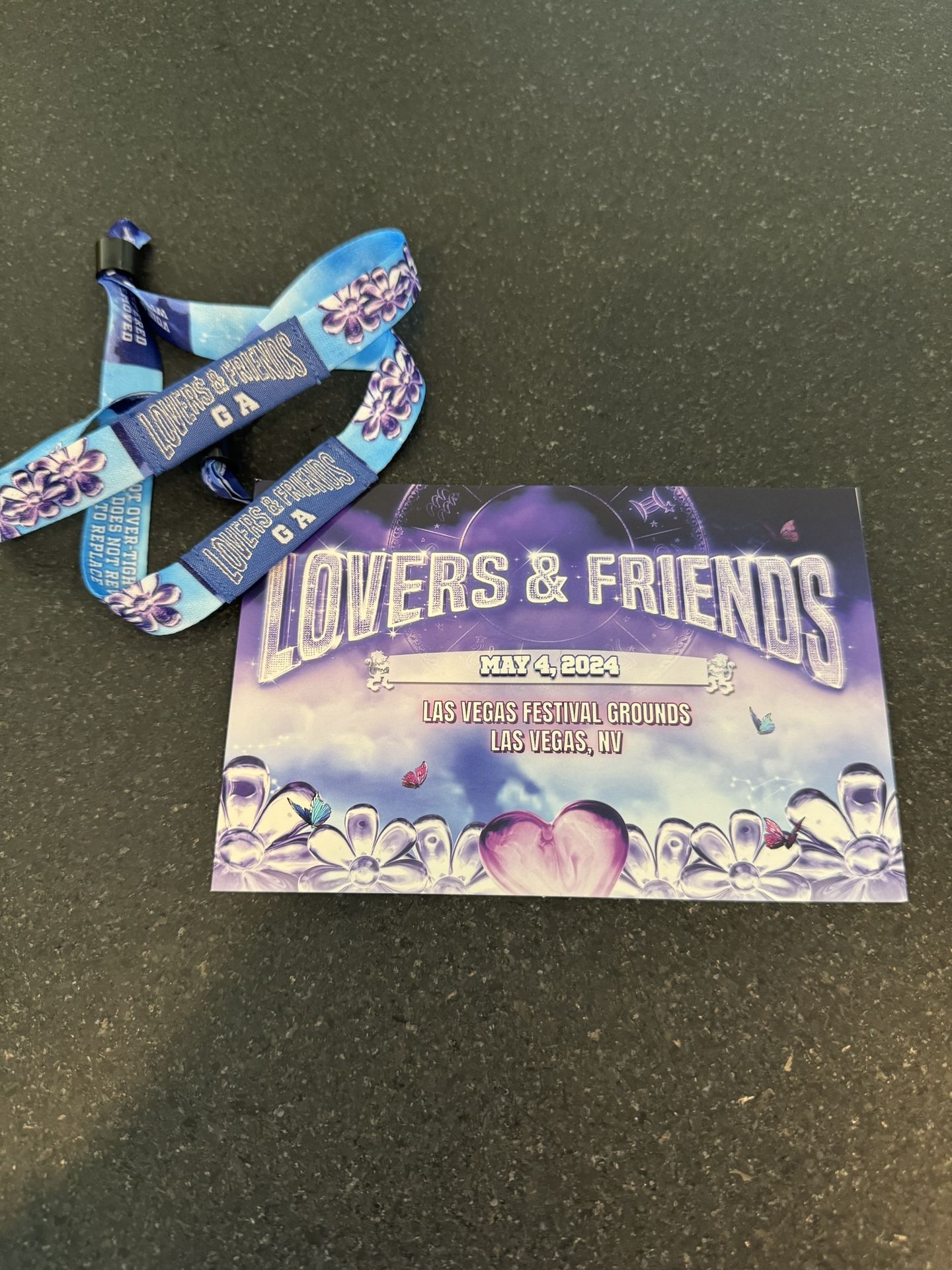 (2) GA Lovers and Friends Festival Wristbands