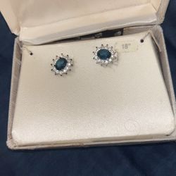 18k diamond pearl earrings 