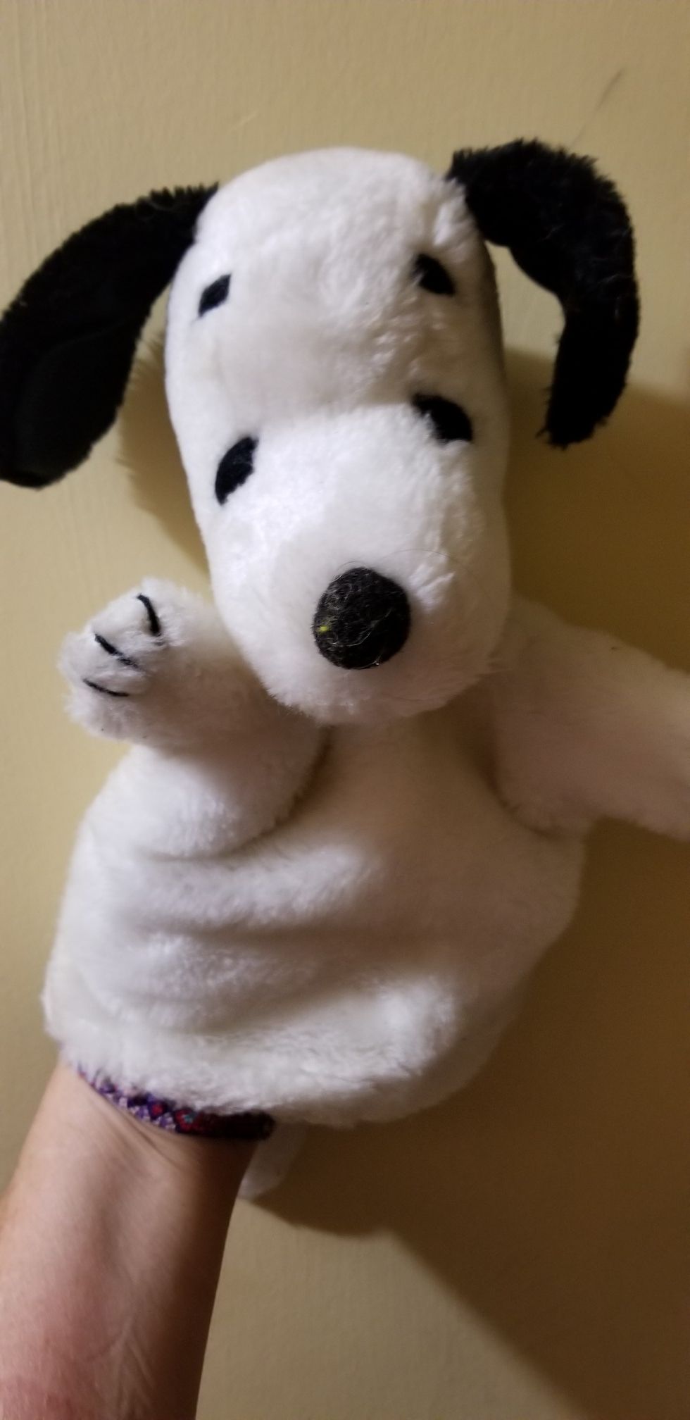 Snoopy and Woodstock hand puppets