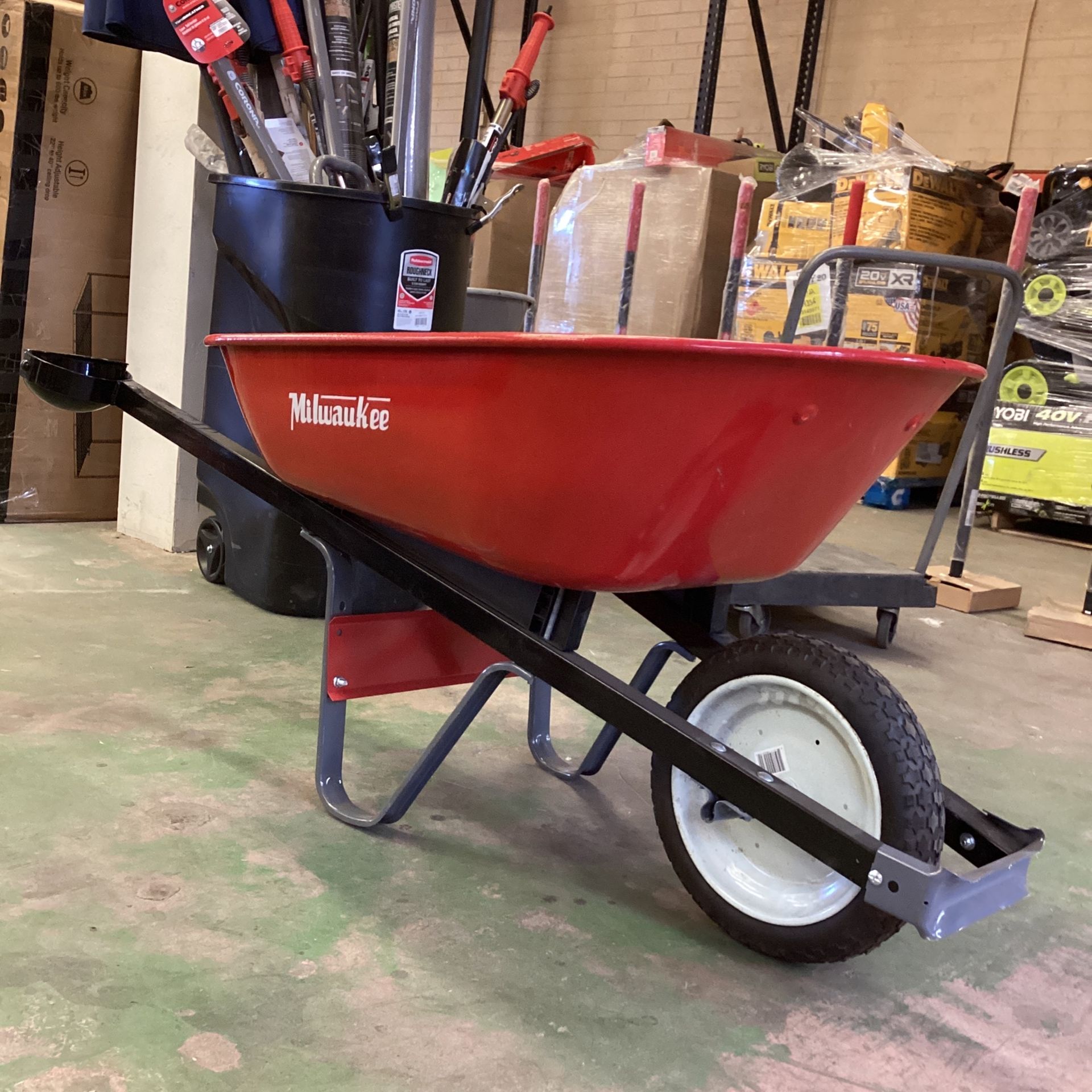 Milwaukee 6 cu. ft. Heavy Duty Pivot Handle Wheelbarrow