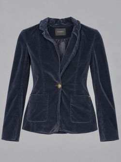Rapsodia Navy Velvet Blazer