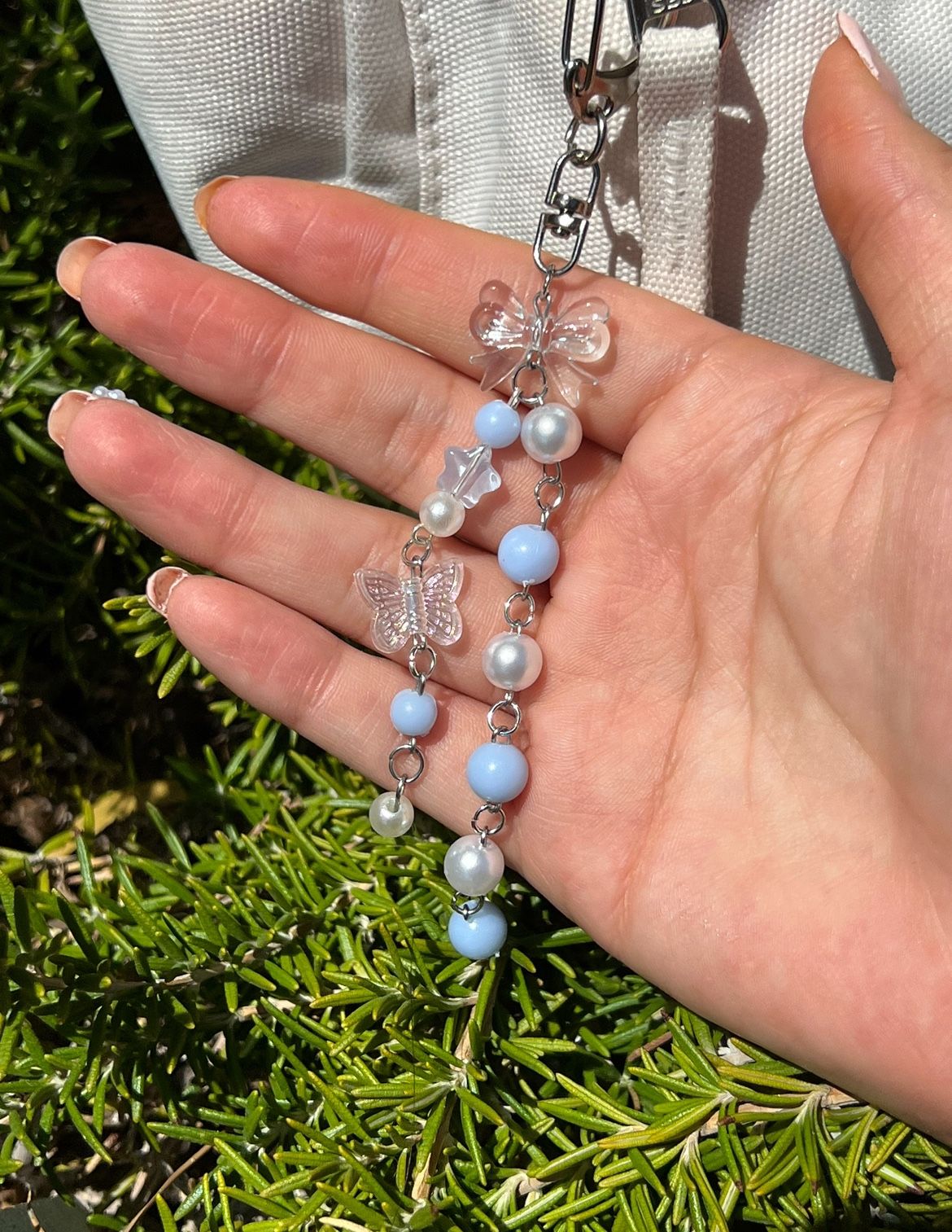 Baby Blue Inspired Coquette Keychain