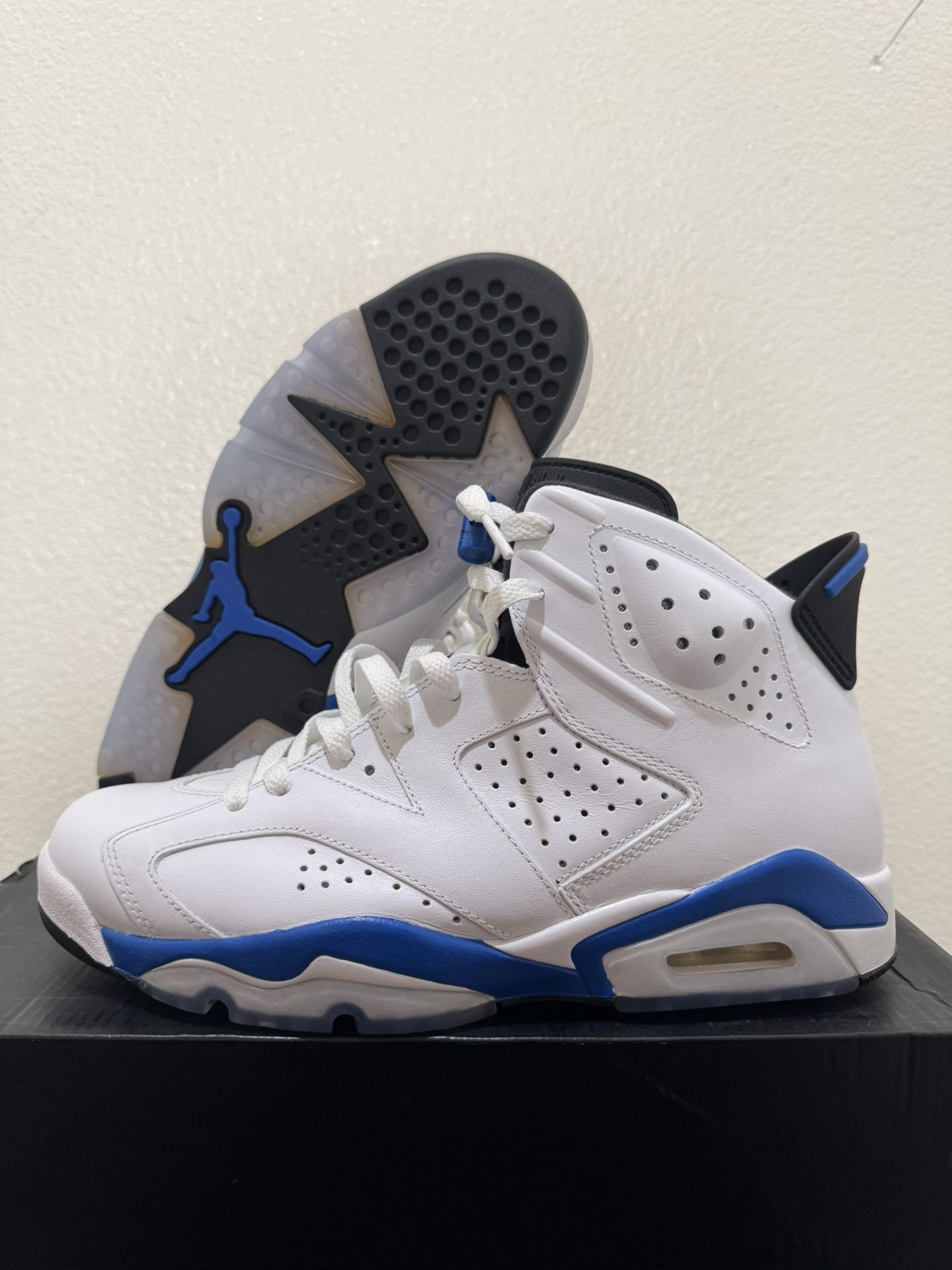 Air Jordan 6 Retro 2014 Sport Blue Size 8.5 Men DS Brand New w/OG Box 384664-107
