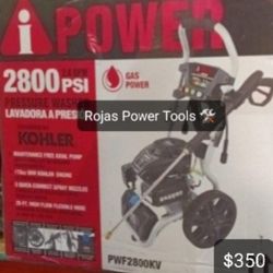 IPOWER 2800PSI 2.4GPM PRESSURE WASHER POWERED BY KOHLER 