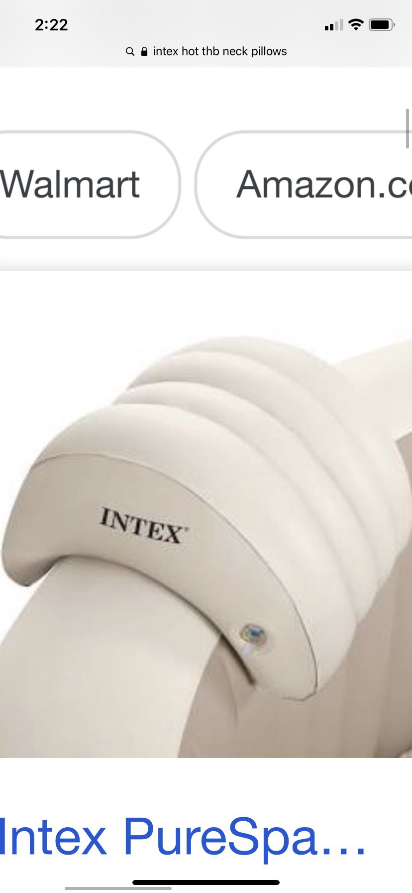 INTEX hot tub neck pillows