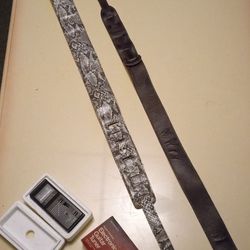 Lot Of 2 Guitar Leather Straps