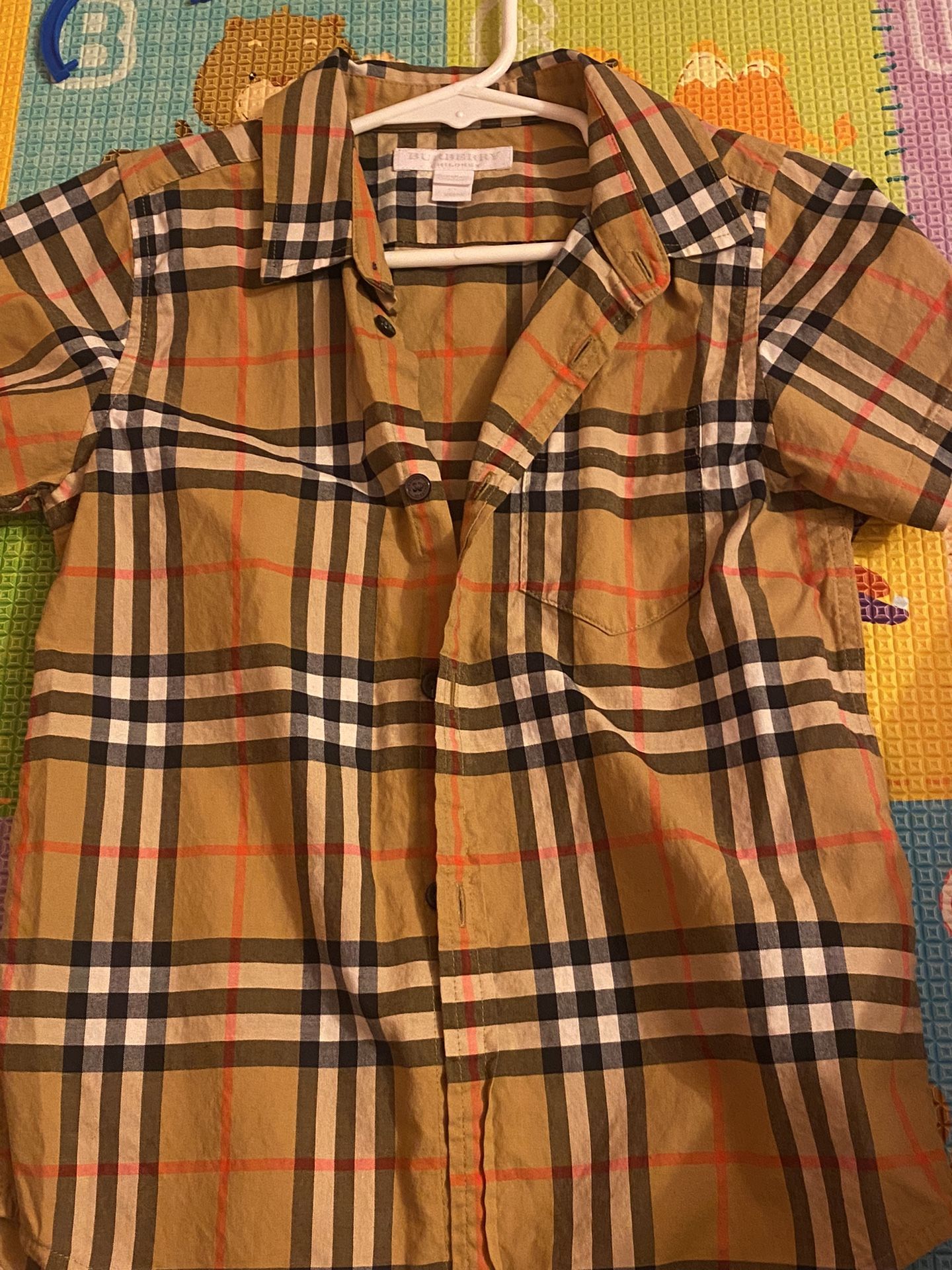 Burberry Plaid Boy Dress Shirt