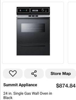 24 in. Single Gas Wall Oven in Black