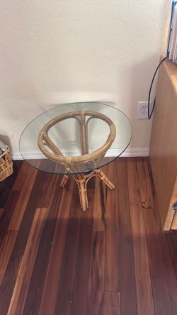 Coffee tables glass and bamboo ..