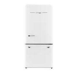 Classic Retro 30 in 17.7 cu. ft. Frost Free Retro Bottom Freezer Refrigerator in Marshmallow White, ENERGY STAR