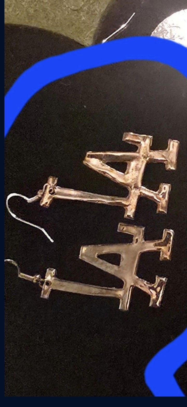LA DODGERS .99 Pure Silver Earrings