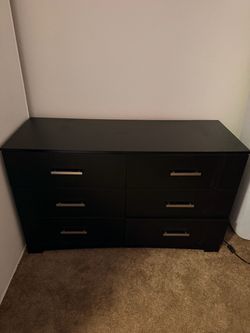 Black Dresser 6 Drawers