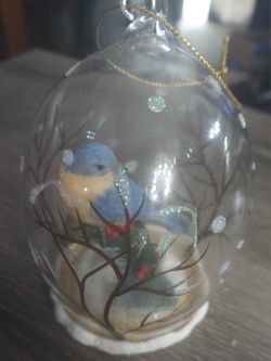 Christmas ornament blue jay Bird