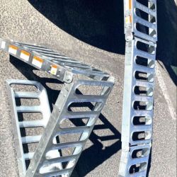 Special Heavy duty tri-fold steel ramp 500Lbs L76/(27+24+24)xW11x2