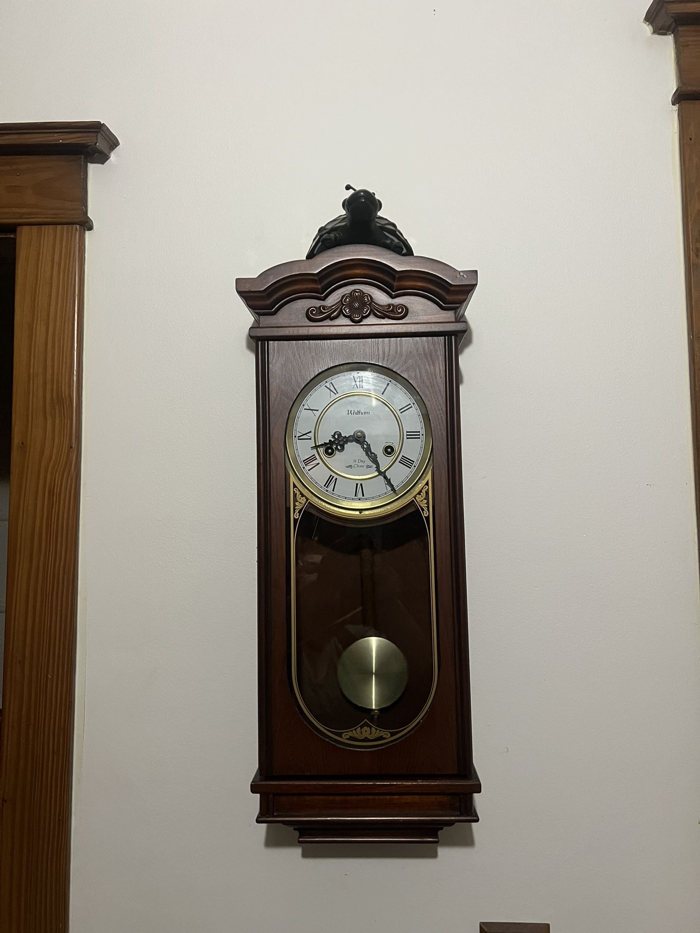 beautiful antique wind-up clock