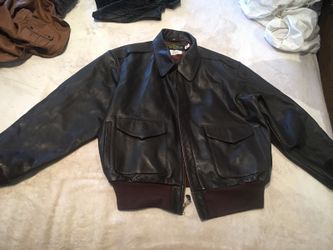 Men’s brown leather Jacket XL