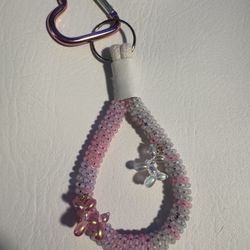 Beaded glow in dark keyring…or purse charm/handle