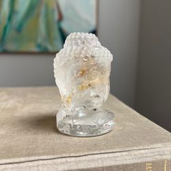 Small Clear Quartz Golden Healer Buddha H3” ( firm on price )