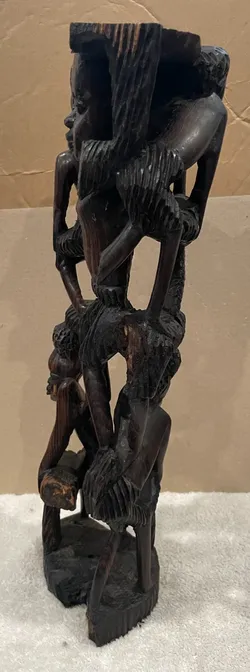 MAKONDE UJAMAA FAMILY TREE OF LIFE HAND-CARVED EBONY WOOD AFRICAN