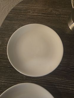 Vintage Johnson Brothers "Snowhite" Saucers - Set of 2
