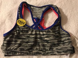 2 - Girls Micro stretch sport bras criss cross straps with modesty pads Size 28