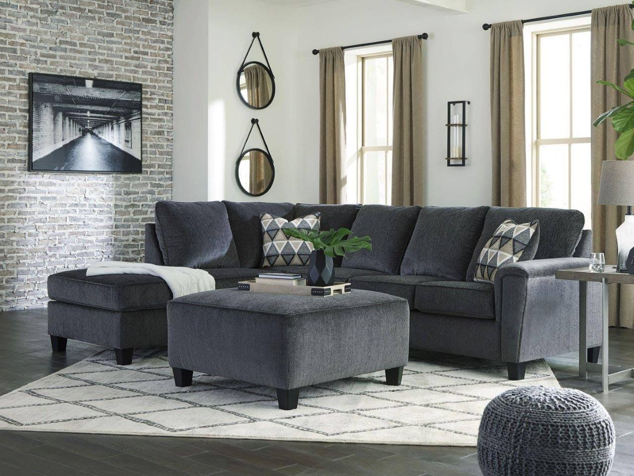 Grey Sectional Couch With Chaise And Ottoman 