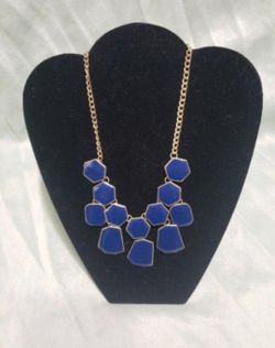 Blue Bib Necklace