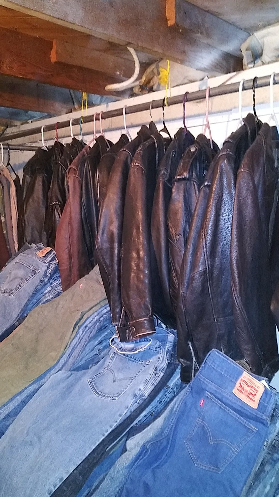 LEATHER MOTORCYCLE JACKETS?--CHAPS -VESTS