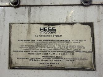 Hess Microgen Co-Generation System (Model 140S)