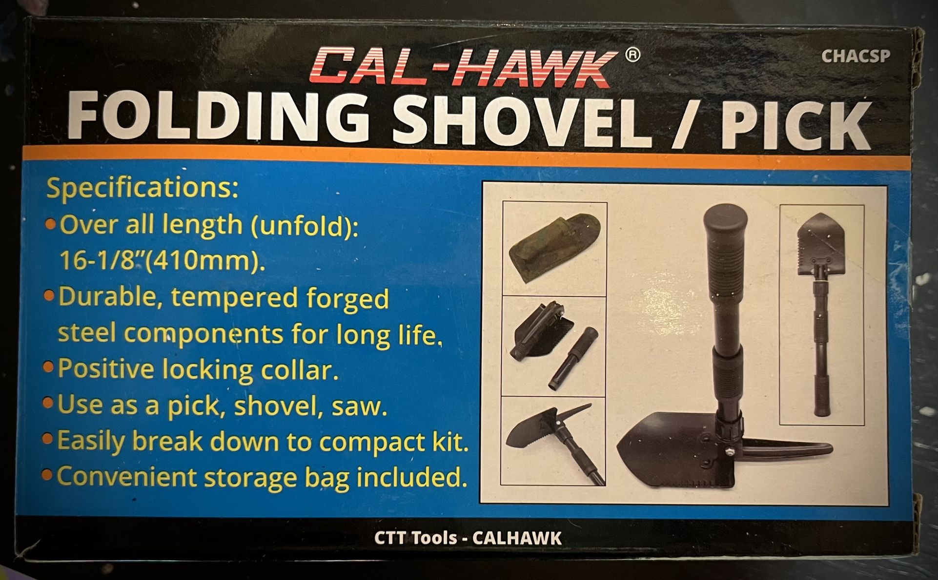 Foldable Shovel/Pick With Case