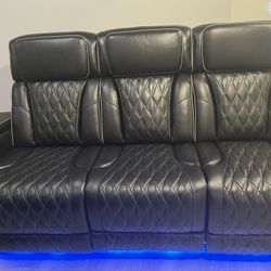Ashley Boyington Dual Power Leather Reclining Sofa