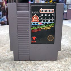 Donkey Kong Jr. Math (5-Screw) NES Game Cartridge 
