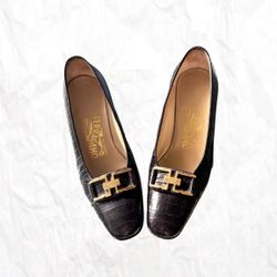 Salvatore Ferragamo Crocodile Leather Heels