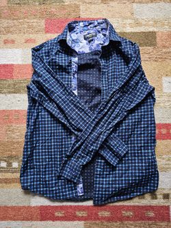 Claiborne Stretch Plaid Long Sleeve Shirt (Medium) Business Casual