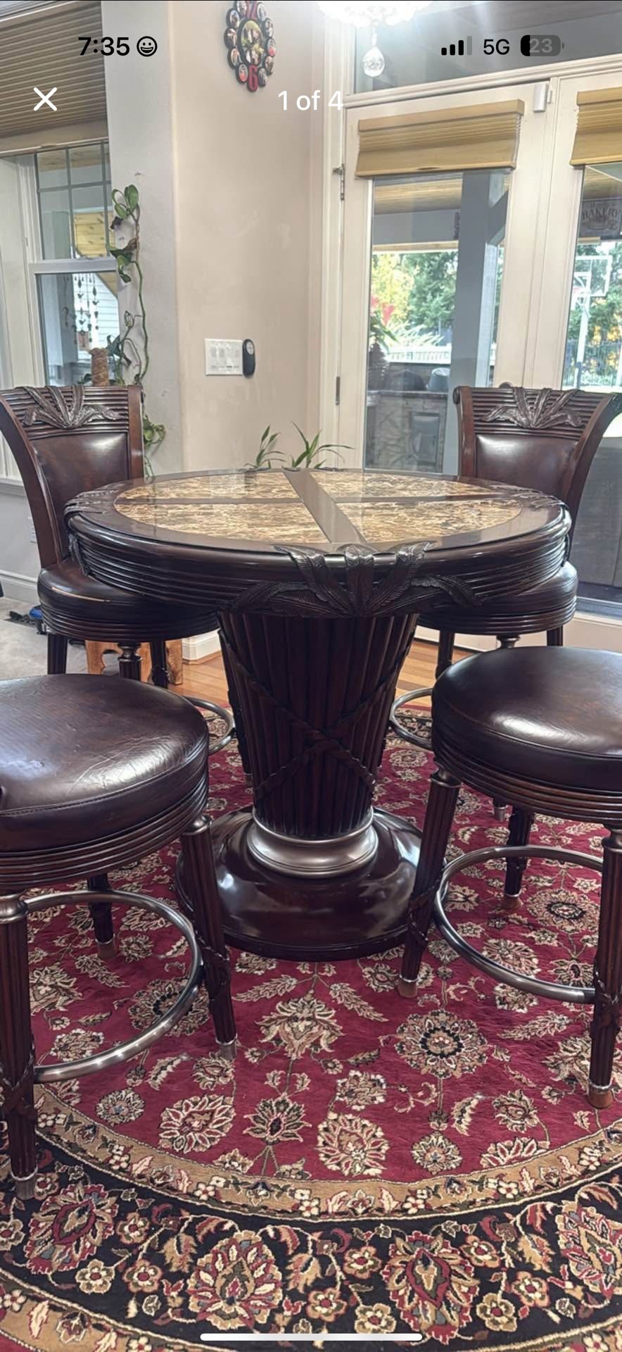 Table with Bar Stools