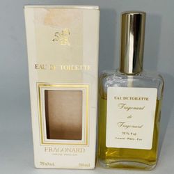  RARE Vintage Fragonard De Fragonard Eau De Toilette Perfume Spray France 50 ml   This was used. Comes with original box. Fill line is right below the
