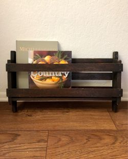 Vintage Handmade Book Rack Wall-Mount Display Kitchen Room Decor