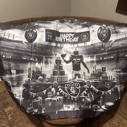 Raiders, Happy Birthday Banner And backdrop