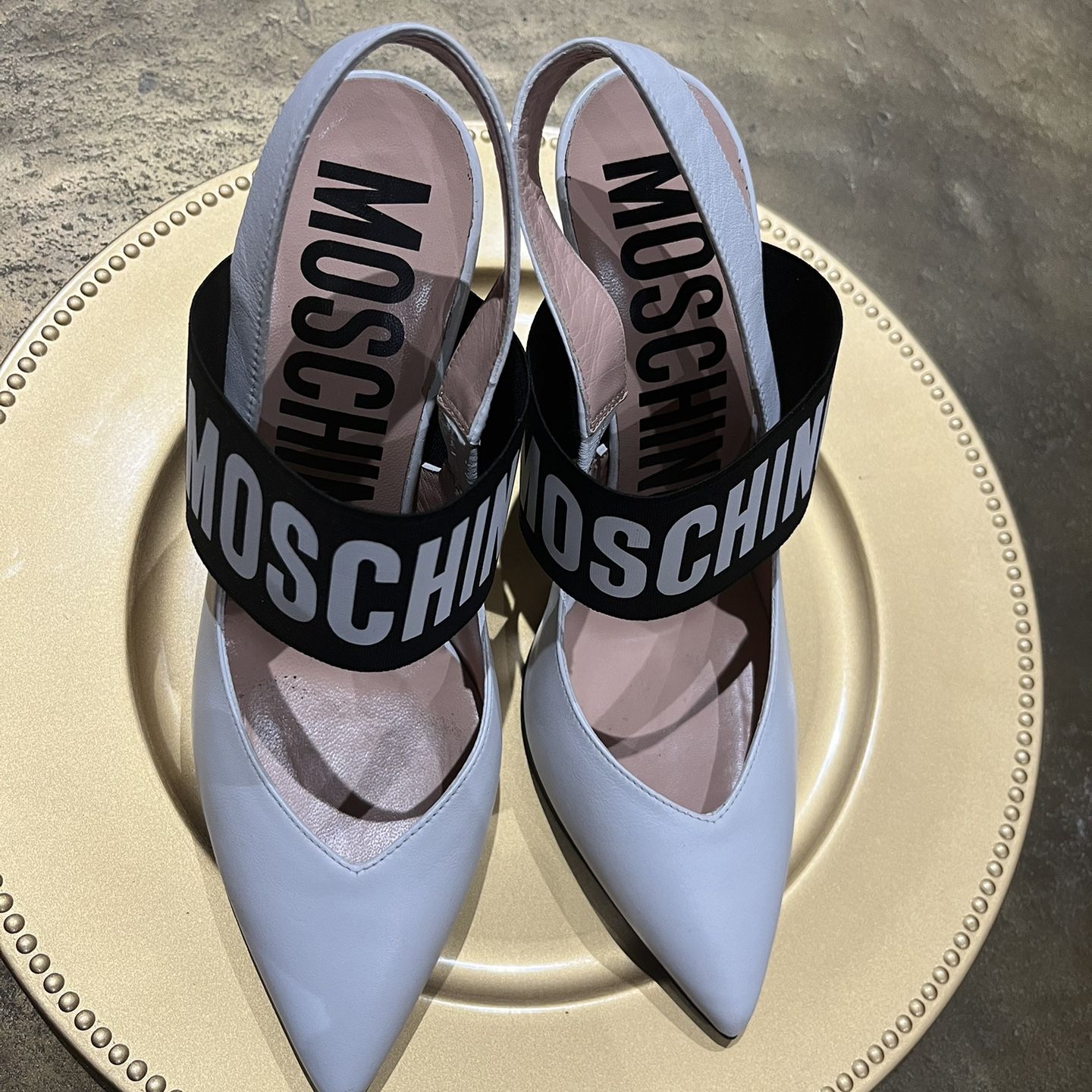 White Moschino Heels Size 38 Women’s