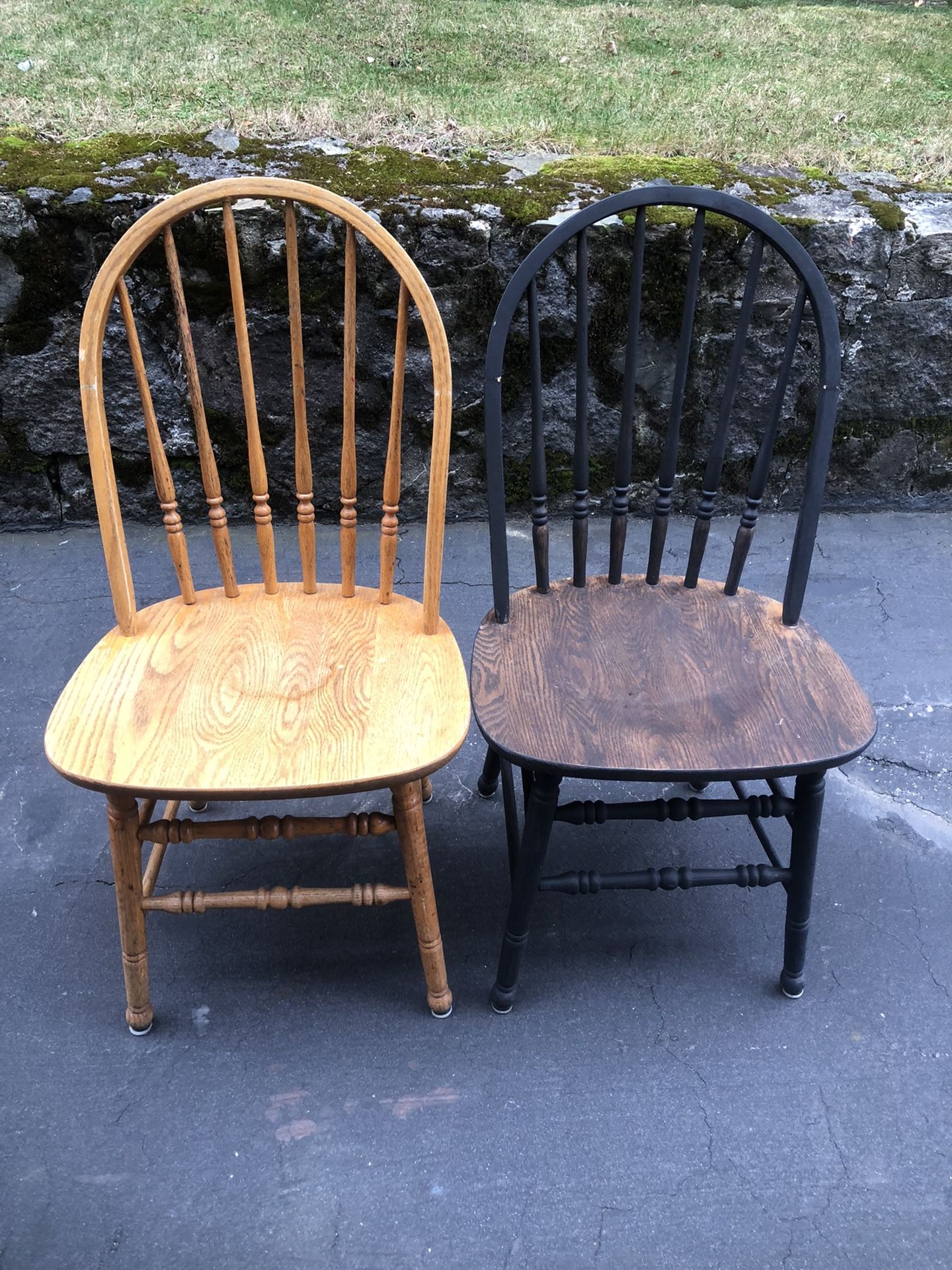 Very Good Condition Two Hardwood Chairs