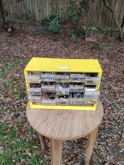 Vintage Weatherhead 20 drawer Mystery Parts Bin 100% Full