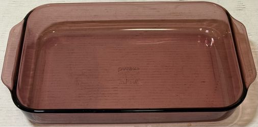 Pyrex Cranberry Glass 3 Qt Casserole Baking Dish 13x9X2" 233-R B-38 USA Vintage