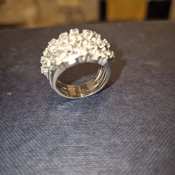 Platinum Stacked Diamond Ring Over 2 Carrots