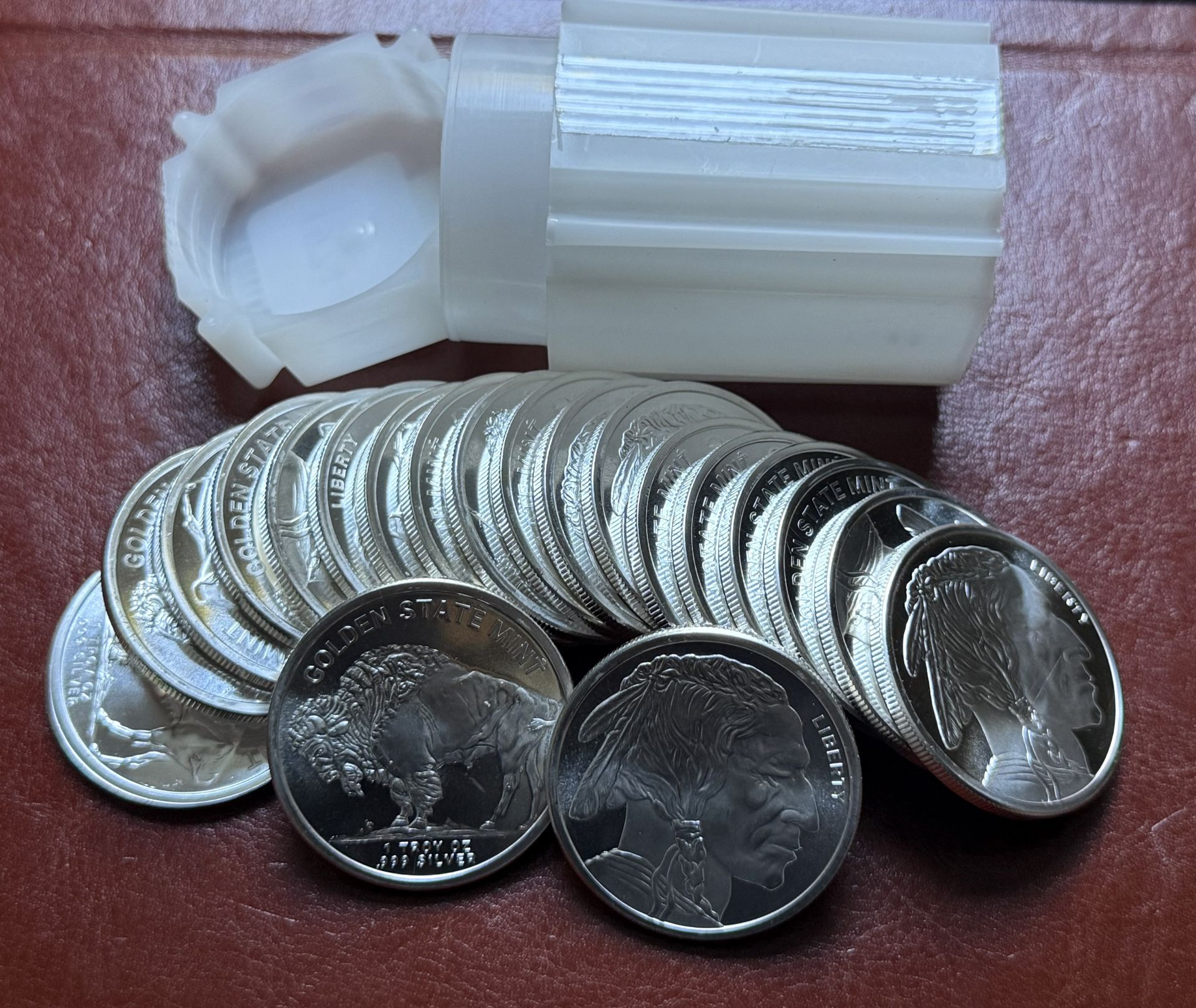 20x SILVER ROUNDS / 20 Troy ounce TOTAL - Golden State Mint Buffalo